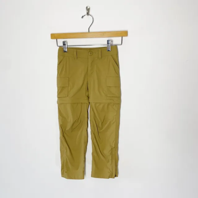 REI tan khaki convertible pants kid's size XXS 4-5