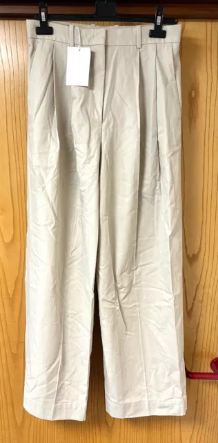 COS Women's WIDE-LEG TAILORED TROUSERS, Beige, Size 10
