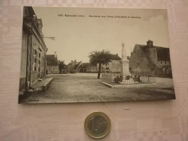 Rare Cpa  18 /  Epineuil  " Vendue Avec Le Negatif De La Cp  "