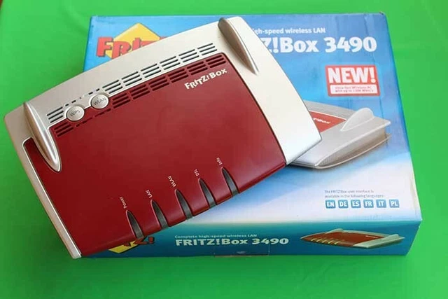 AVM FRITZ! Box 3490 Modem Router Wireless, AC1750 Dual Band, ADSL2+, Fibra VDSL
