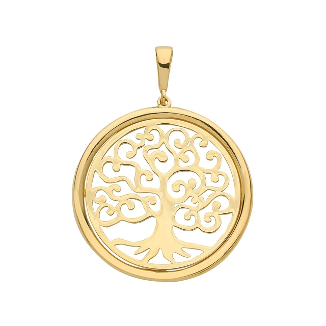 Pendentif Feuille D'arbre Véritable Trempée Dans Or 24 Carats - Occasion - Doré