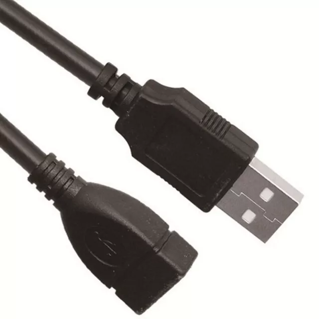 3ft USB 2.0 Male to Female M/F Extension Data Charger Cable Cord Adapter 1M New