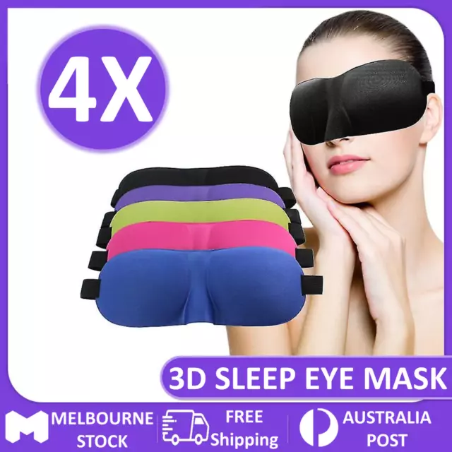 3D Eye Mask Travel Sleep soft Memory Foam Padded Shade Cover Sleeping Blindfold