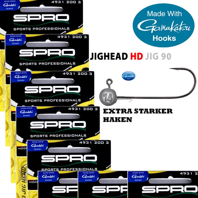 SPRO GAMAKATSU JIGKÖPFE HD 1/0 bis 5/0 -GRÖßE + GEWICHT WÄHLBAR- 5 bis 50gr.