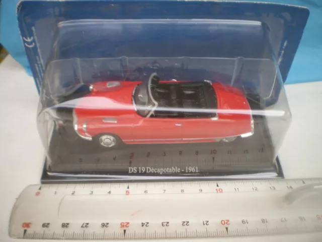 Citroen Ds19 cabriolet décapotable rouge 1961 UH Atlas 1/43 Neuf blister