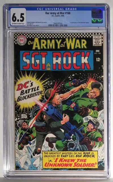 OUR ARMY AT WAR 168 (1966) CGC 6.5 Fine+   1ST APPEARANCE OF THE UNKNOWN SOLDIER