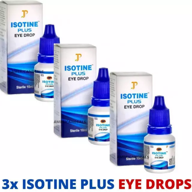 Isotine Plus ayurvedischer Augentropfen für Männer und Frauen - 3 x 10 ml...