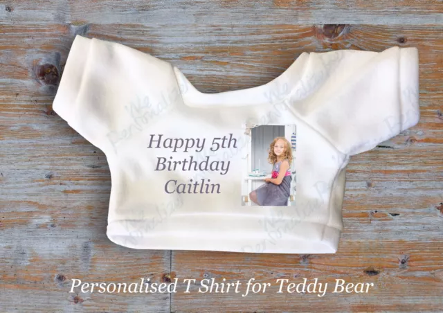 personalised teddy bear t-shirt photo/logo/text for your own Teddy Bear print