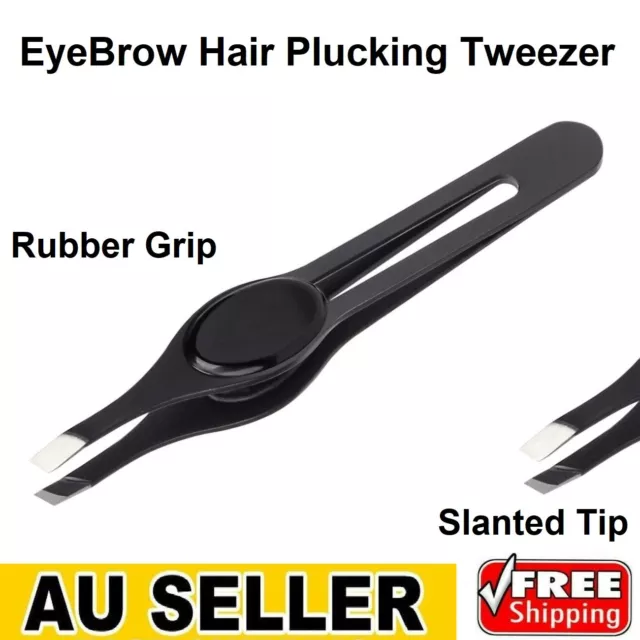 Professional Eyebrow Tweezer Stainless Steel Hair Plucker Slanted Tip Tweezers