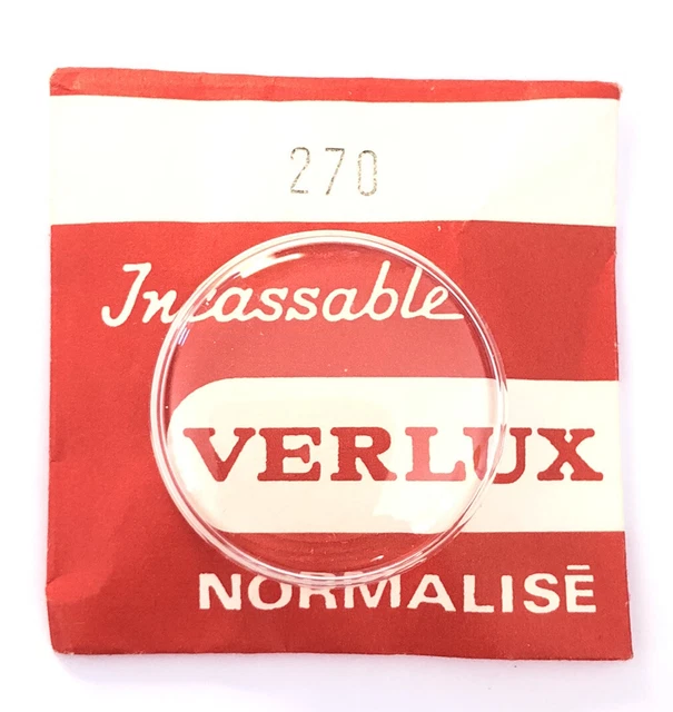 VERRE VERLUX Normalisé Neuf PLEXI Montre ancienne Diamètre 250