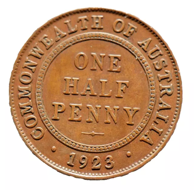 1923 Halfpenny--The Rarest Halfpenny--Six Pearl & Diamond --Genuine--No Reserve