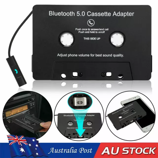 Bluetooth 5.0 Car Audio Stereo Cassette Tape Adapter to Aux Adapter USB Charging