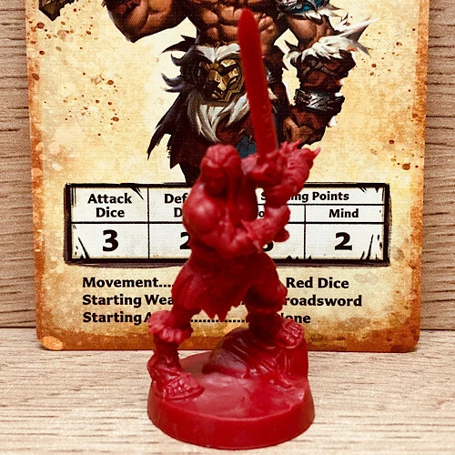 Heroquest 2021 Barbaro Eroe + Carta Personaggio, Hasbro Avalon Hill, Per D&D E Warhammer Fantasy