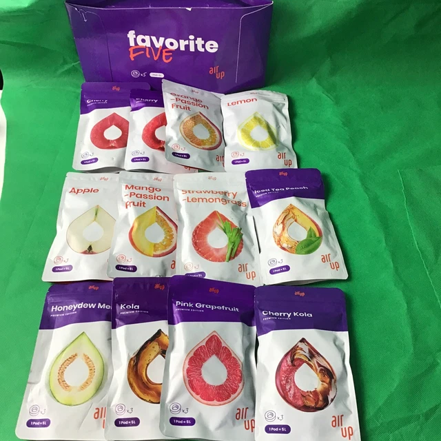 AIR UP WATER Bottle Pods Favourite Five Kola Lemon Iced Tea Peach