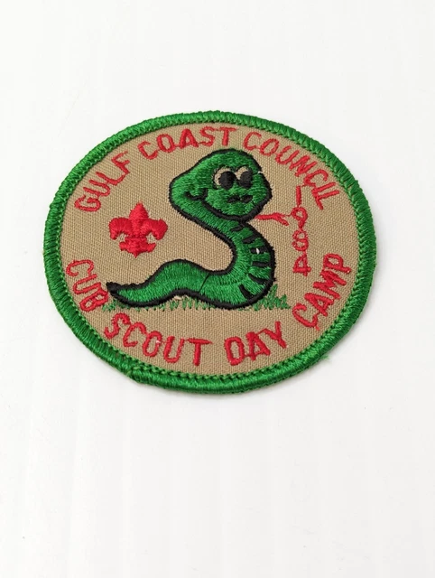 Boy Scouts 1984 Gulf Coast Council - Cub Scout Day Camp Snake patch Ships Free