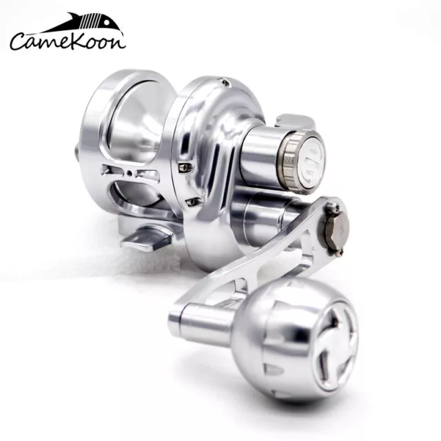 CAMEKOON Trolling Jigging Conventional Lever Drag Strong Saltwater Fishing Reel