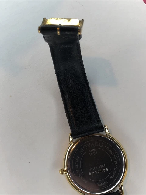 Movado Swiss Museum Classic Black Men's Watch 87 E4 9889 New Battery 7