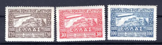 Zeppelin / Poste Aérienne Grèce 352/54 Lot MH Env. (AA1624