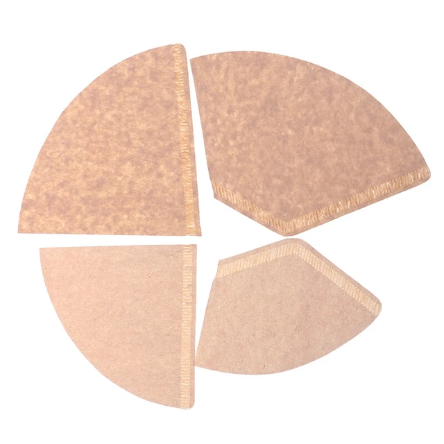 100x Eco-friendly Unbleached Original Wooden Hand Drip Paper Coffee Filter Ba Sn