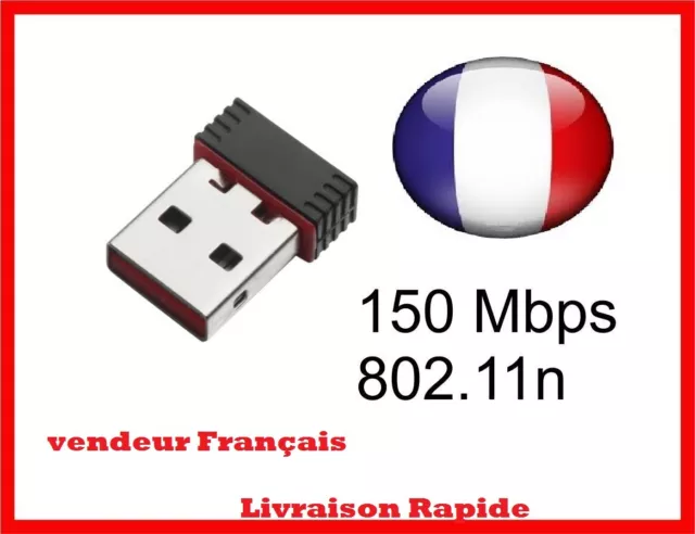 Clé USB Wifi Dongle 802.11 b/g/N Adaptateur Réseau Sans Fil Pour Ordinateur PC