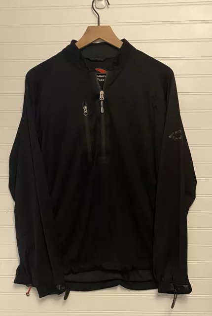 Sun Mountain Rainflex Mens Large 1/4 Zip Lined Black Jacket