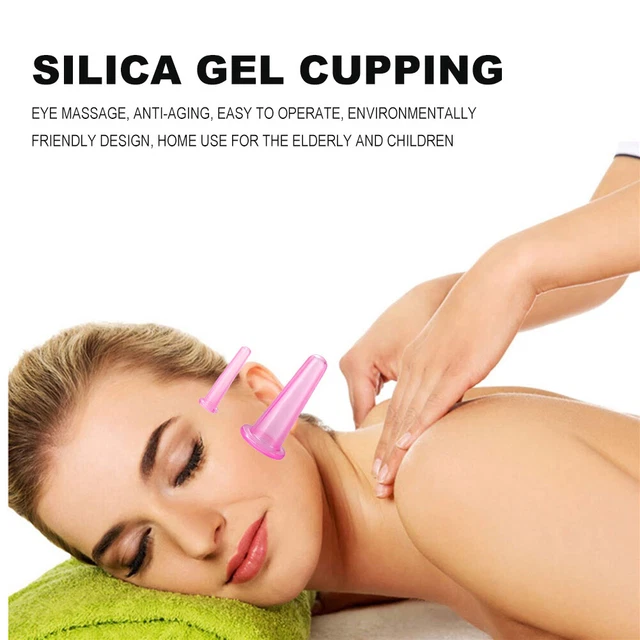 4Pcs Beauty Health Anti Cellulite Suction Cans for Body Neck Face (Pink) 2