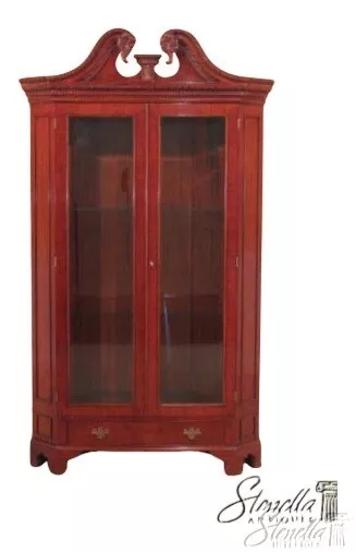 L17282E: Chippendale Mahogany Corner Curio Cabinet