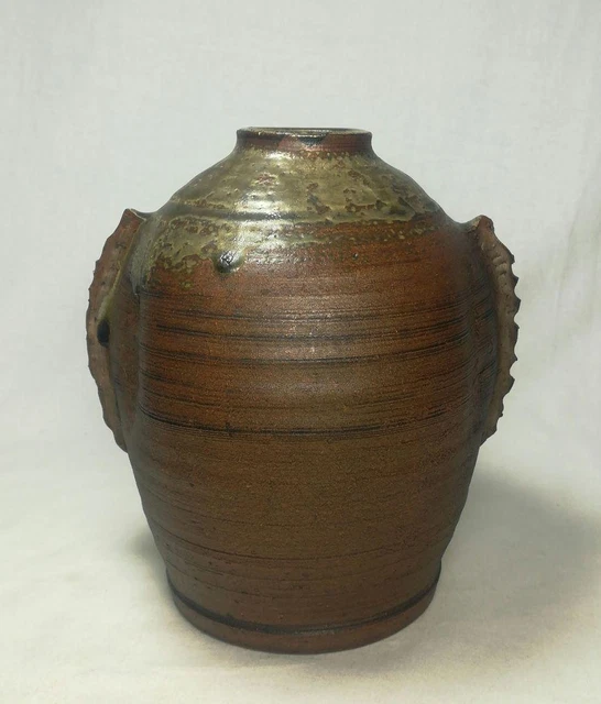 Edo Era Bizen ware Decoration Vase 6.8 inch Japanese Antique Pottery Figurine
