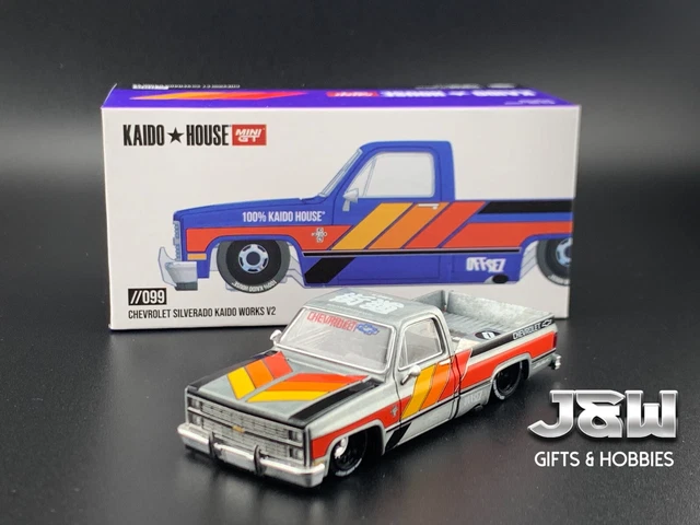MINI GT KAIDO*HOUSE Chevrolet Silverado Dually KAIDO V1 VIOLET LILA CHASE VOITURE EUR 159,90