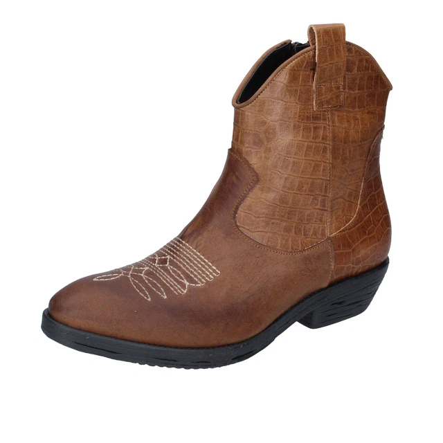 Chaussures Femme IMPICCI 37 Ue Bottines Brun Cuir BM181-37