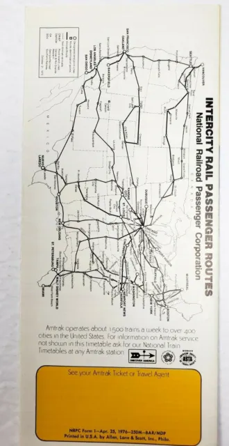 Amtrak NY Washington Chicago Lot 2 Timetable Brochures Vtg 1976 Railroad Train 6