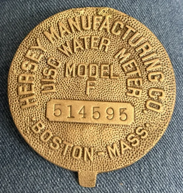 Belt Buckle  STEAMPUNK HERSEY MFG DISC WATER METER MODEL F BRASS BOSTON MASS