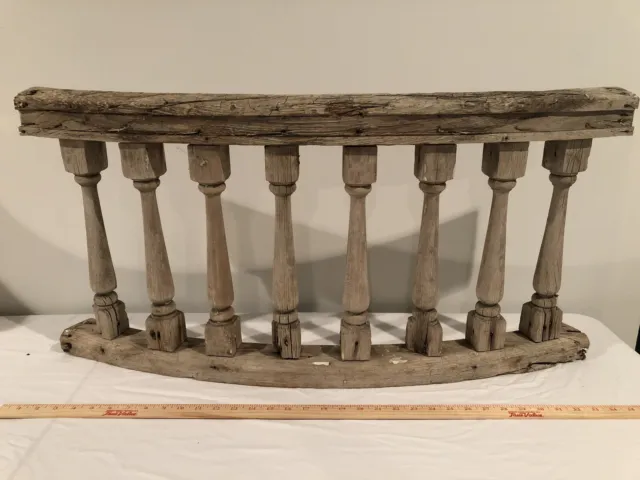 Antique Weathered Wood Arched Balusters