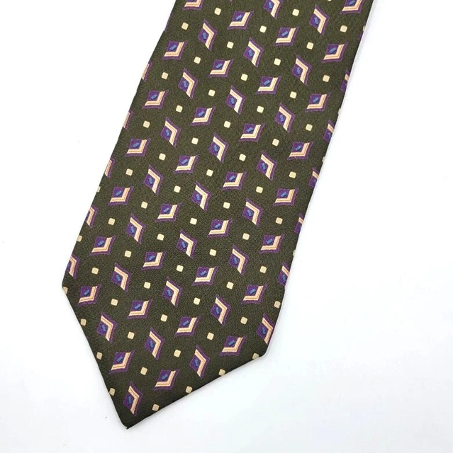Christian Dior Green Men's Tie, Made in USA EUC