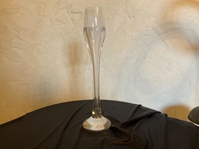 VASE SUR PIED  DOUCHE SOLIFLORE TULIPIER EN CRISTAL DAUM FRANCE 
