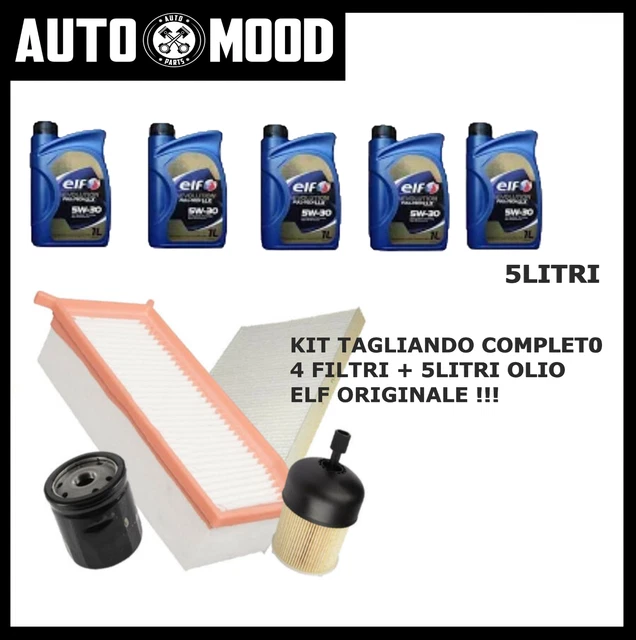 Kit Tagliando Per Renault Clio IV Captur 1.5 DCI Dacia Filtri +5 Elf