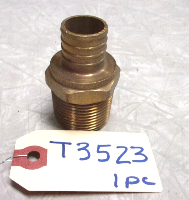 1" NPT Male Thread x 3/4" Hose Shank Brass Combination Adapter Nipple