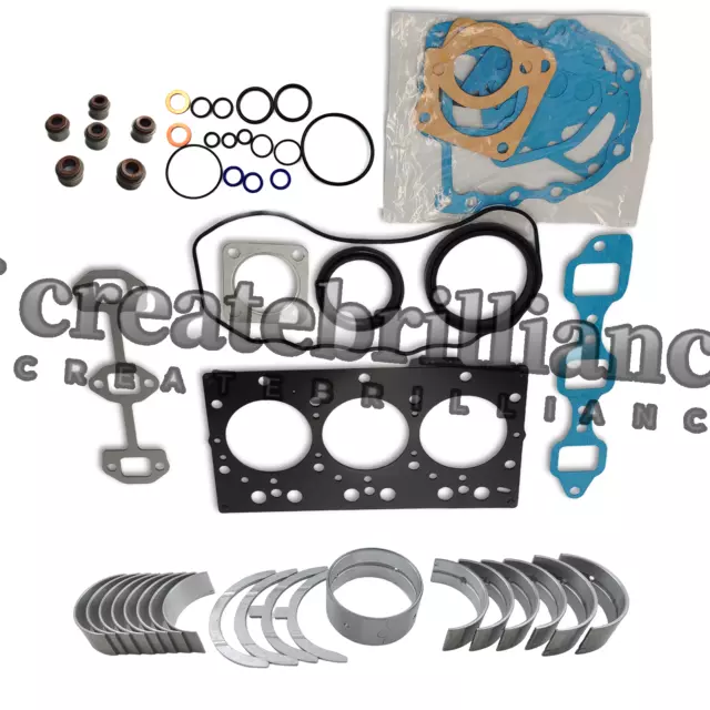 3TNE84 Metal Kit + Full Gasket Kit for Yanmar 3TNE84T 3D84E 3D84N John Deere 790