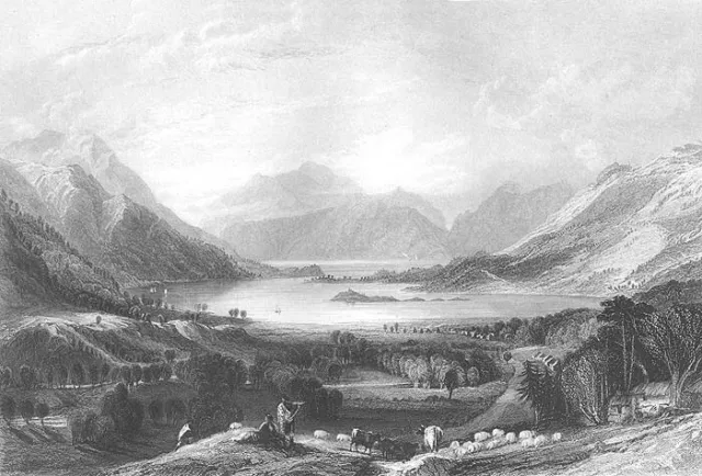 Scotland Highlands Ballachulish Lake LOCH LEVEN Glencoe 1836 Art Print Engraving