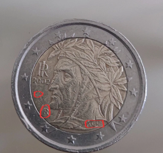 2 Euros Italie Dante 2002 pas cher - Meilleures ofes sur le neuf et l'occasion