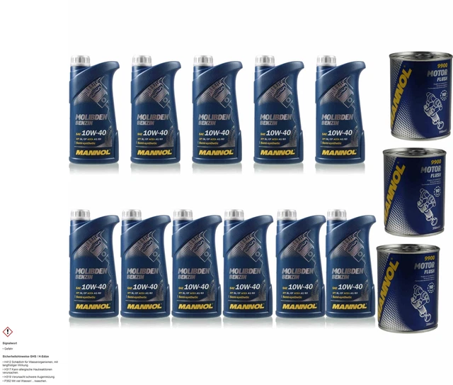 Huile Moteur MANNOL 10W-40 Ceramic Pro - Bidon 5 Litres - Compatible Mercedes, Mazda, Nissan, Opel, Etc.