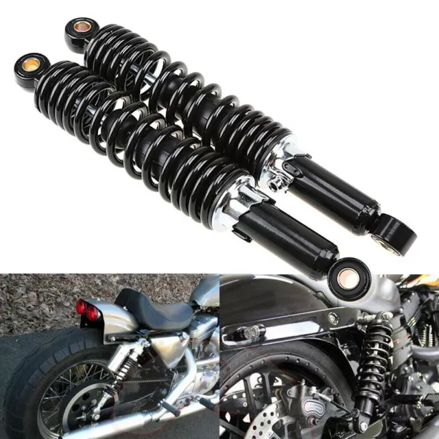 Pair Black 12.5'' 320mm Motorcycle Rear Air Shock Absorber Suspension Dirt Bike