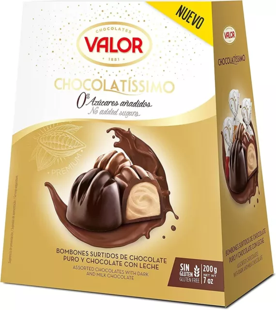 Valor Gold Assorted No Added Sugar Chocolate Selection Gift 200 g (Pack of 1)