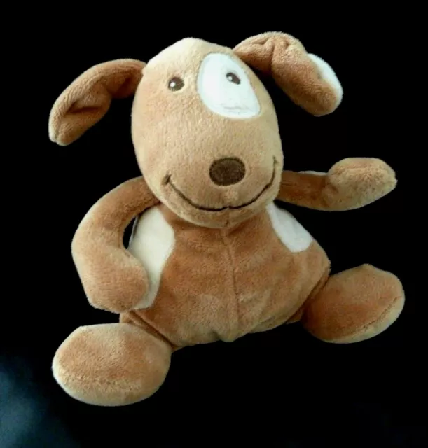 *. DOUDOU PELUCHE OKAIDI OBAIBI CHIEN BEIGE MARRON CLAIR BLANC ECRU 18c EX. ETAT