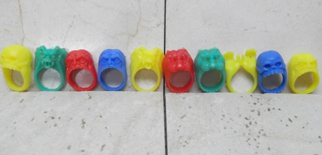 Vintage Halloween Monster Skull Rings Novelty Gumball Prize LOT Scary Jewelry