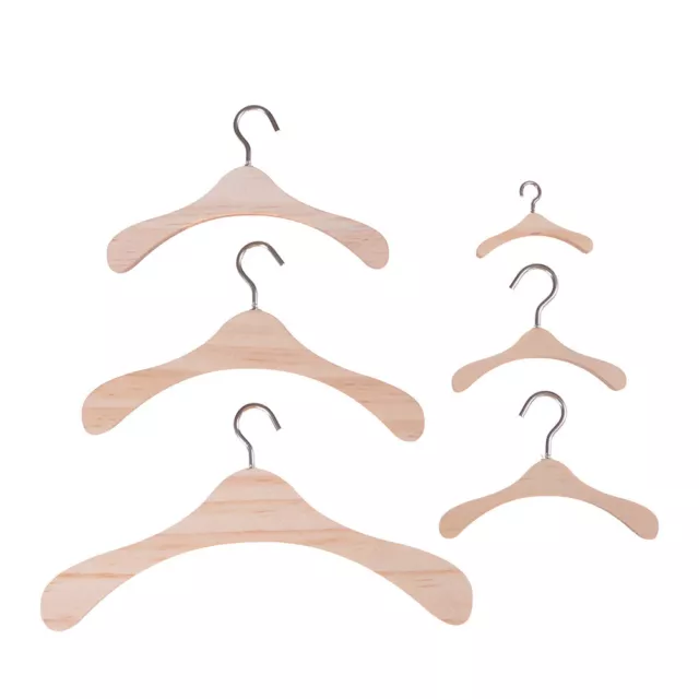 Handmade All Doll Clothes Hanger Wood Furniture Coat Hanger Model Toy Gift S_SL