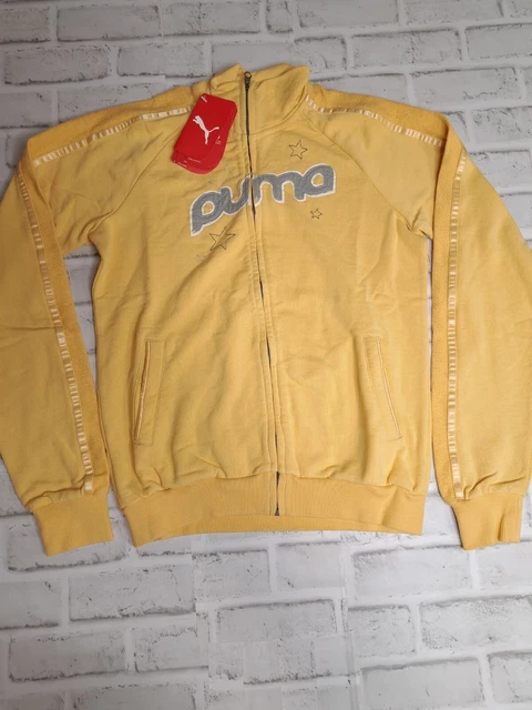 Felpa gialla Puma vintage Since48 taglia 12-13 anni con cerniera