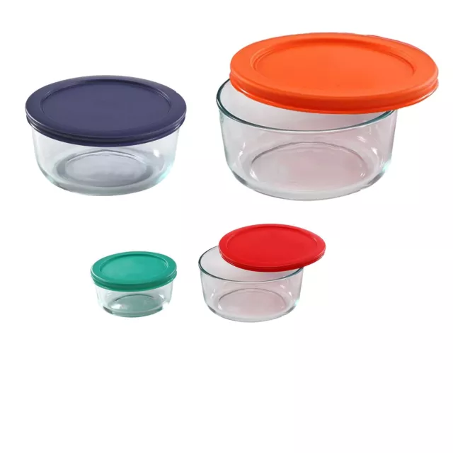 3pk Pyrex 7 Cup Glass Food Storage Containers Airtight Lids - Random  Assortment