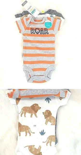 Child of Mine by Carter's Baby Boy Bodysuits 3 Pack Roar NWT Preemie