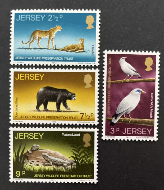 JERSEY 1972 MNH SET - WILDLIFE PRESERVATION TRUST (2nd SERIES)